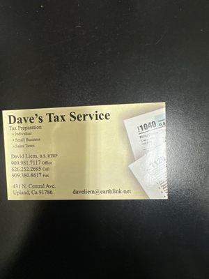 Daves Tax service.