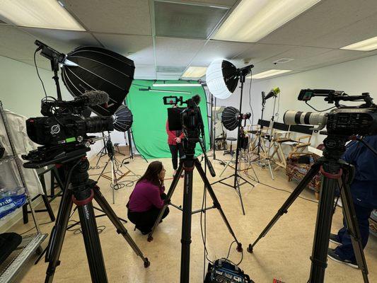 3 camera Green Screen commercial shoot with Salinas Valley Health