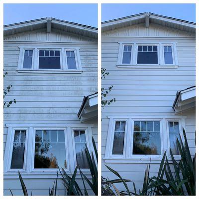 Safely remove algae and build up on home exterior. Soft wash