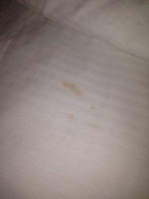 Stains all over the sheets