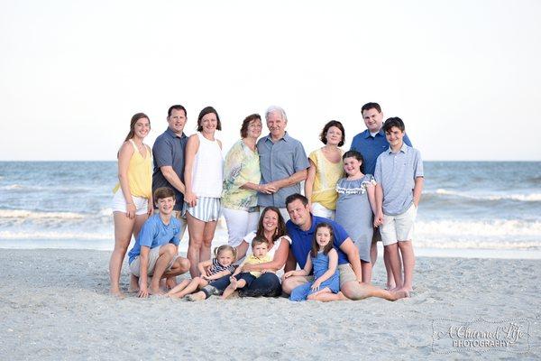 Myrtle Beach Family photographer capturing portrait on beach