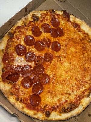 Half cheese half pepperoni