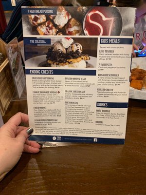 Dessert Menu