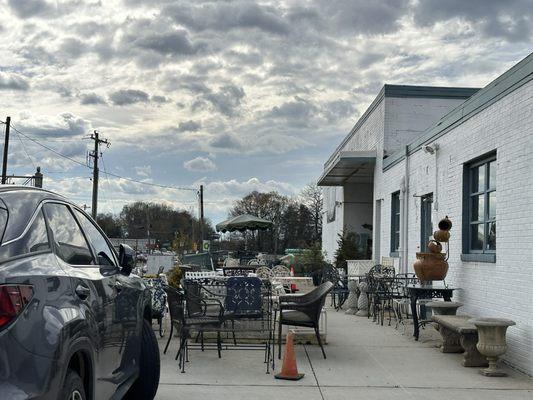 Outdoor furniture selection. One handicap spot to the right of this shot.