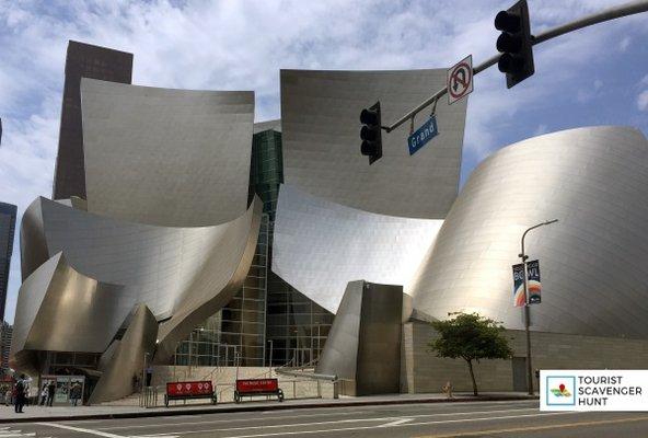 Walt Disney Concert Hall, , along the Downtown Los Angeles Tourist Scavenger Hunt