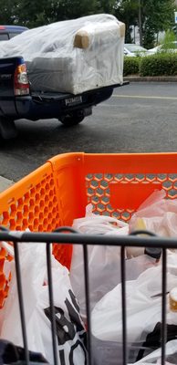 Folks buying furniture for Hurricane Florence at Big lots.