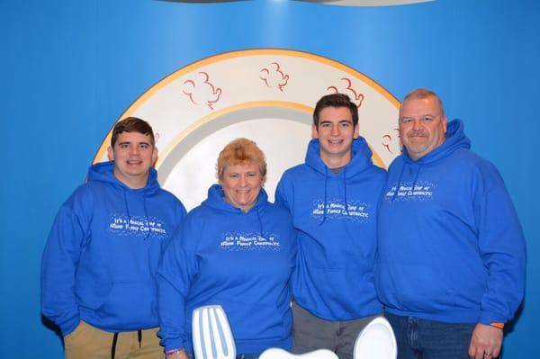 Dr. John and family at Disney World 2015 with our office sweet shirts