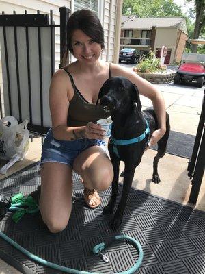 What fur baby doesn't  love a refreshing puppuccino!