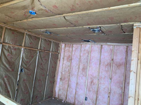 insulation installed