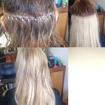 Custom hand tied wefts