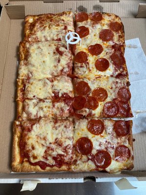 Sicilian Pizza (half pepperoni)