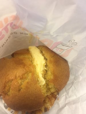 So I asked these people for a muffin lightly toasted with a little bit of butter and this what I get. I'm so disgusted by it.