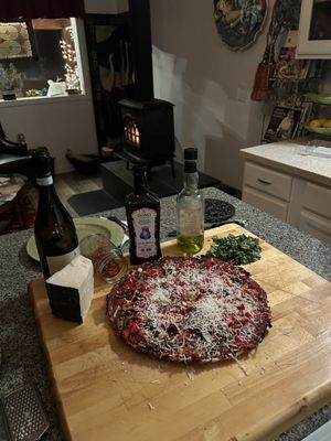 Ambiance of a warm wood-stove on Pizza night!