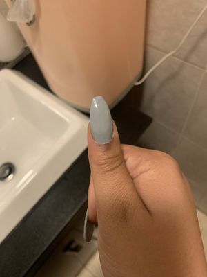 I have coffin shaped nails and I have no idea what shape this is but it's not coffin.