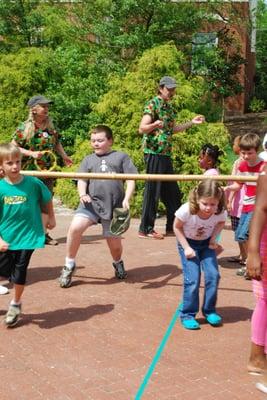 Here's some good old limbo fun with Cody & Bj at a local outdoor festival.