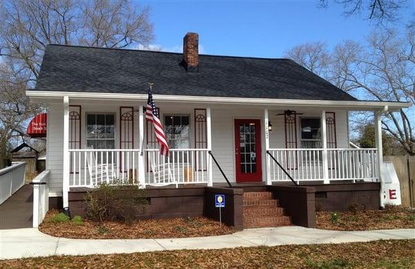 The shop is in a renovated mill house in the Fork Shoals community of southern Greenville County.