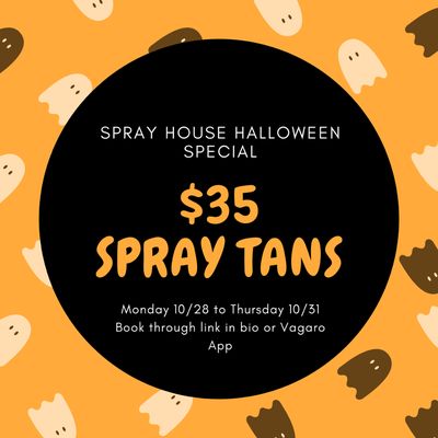 Halloween Special (valid through Monday 10/28 to Thursday 10/31)