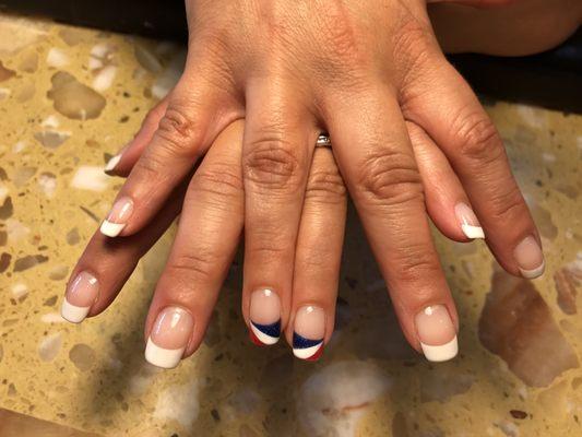 French gel manicures would last 2-3 wks