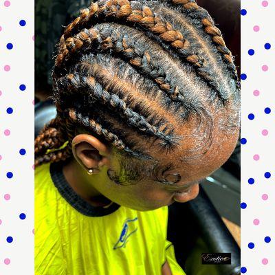 Exotic feed in braids ombre colors