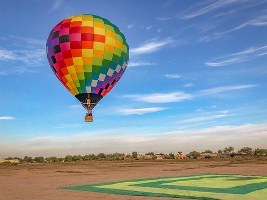 Hot Air Balloon ride descending