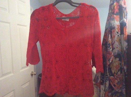 Front of lace shirt