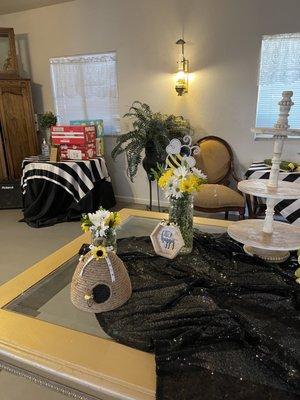 Bee  theme for baby shower.