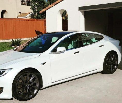 White Tesla