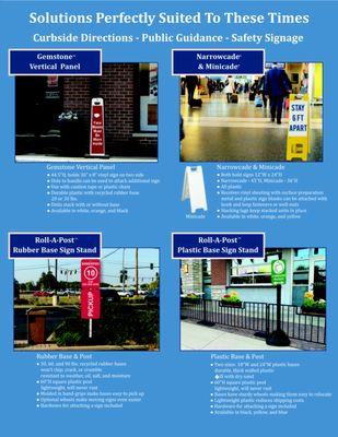 COVID-19 Solutions - Curbside Direction Signs, Public Guidance Signs, Safety Signs