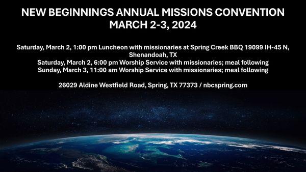 Missions Convention!