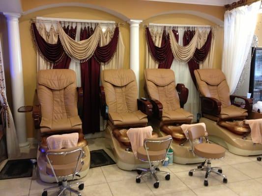 New cushy pedicure chairs!