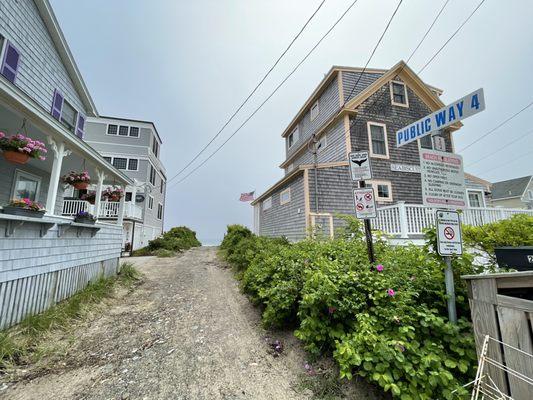 Enjoying a "hike" inland (less windy) - taking these public ways to view the beach as we go