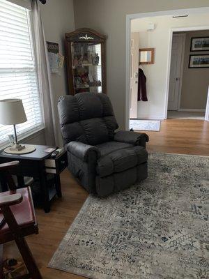 My new recliner and rug from American Freight!!!