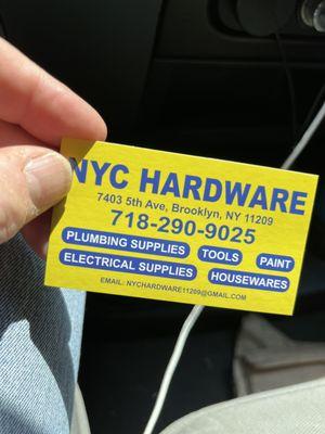 NYC Hardware Inc