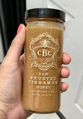 Raw frosted cinnamon honey