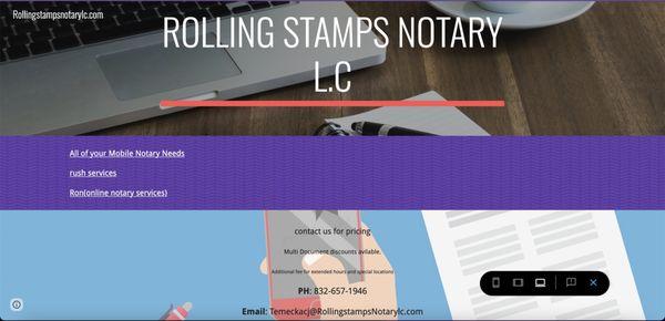 Rolling stamps notary