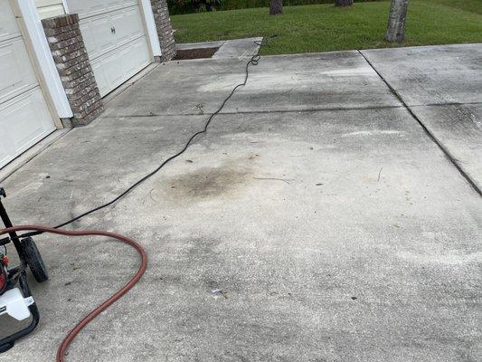 Power washing before