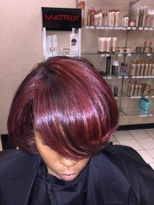 Highlights with conditioning color.