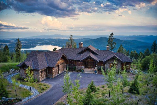 Custom Home with Whitefish Lake views.