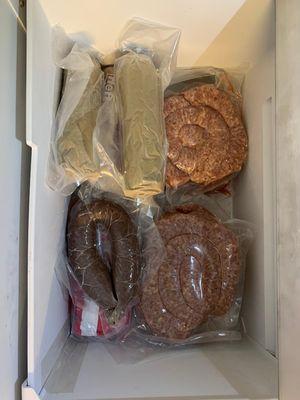 My order arrived on time and perfectly packaged. I had head cheese and liverwurst  right out of the box in South Carolina and I can tell the