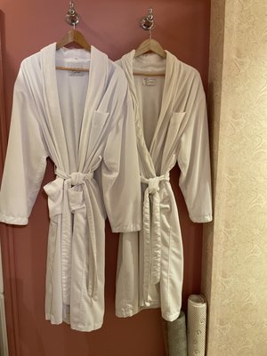 Robes provided. Very comfortable