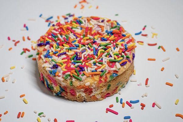 Sprinkle me Baby
 Sugar Cookie Topped with Rainbow Sprinkles