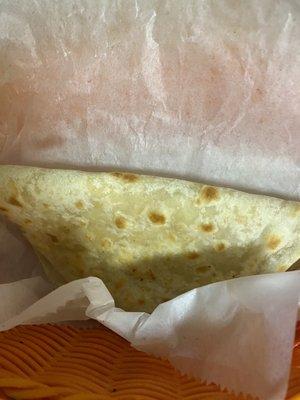 Fresh flour tortillas