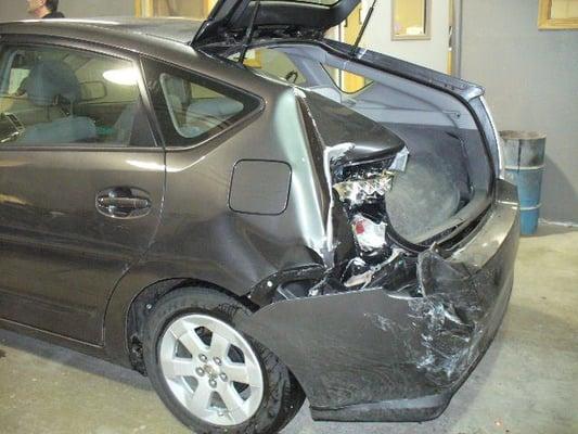 Toyota Prius with severe collision damage