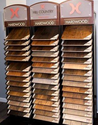 We carry hardwoods, laminates, vinyls, tiles and more!