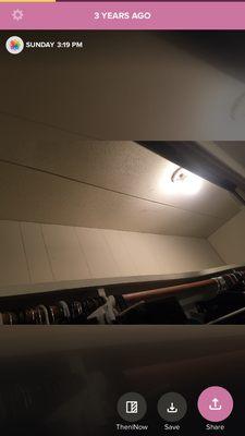 Leaking roof in our closet