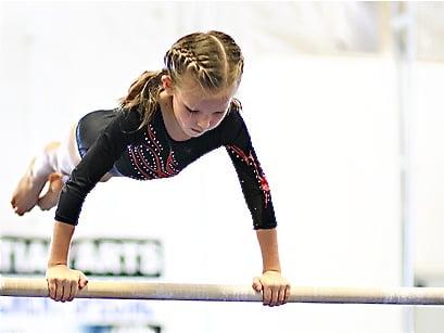 Age 7 as a level 4 gymnast at OGA