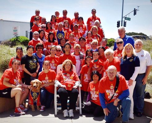 Rotary District 5150 at the "Walk, to End Polio" event! Thank you for sharing this wonderful group photo in your custom shirts. ⁣