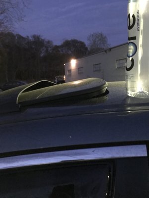 Could have stuck the hook through the sunroof