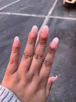 Almond Shaped Gel Nails with Gel Polish