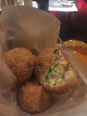 Bibimbap "arancini" fritters